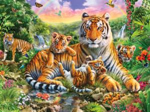 Tiger Family Big Cats Jigsaw Puzzle By RoseArt
