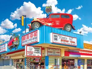 Colorluxe - Rt. 66 Restaurant, NJ Nostalgic & Retro Jigsaw Puzzle By RoseArt