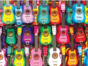 Colorluxe - Colorful Hanging Guitars Music Jigsaw Puzzle By RoseArt