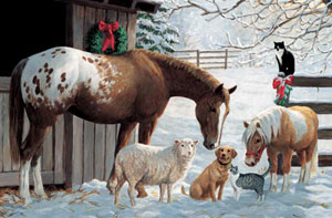 Barnyard Greetings Winter Children's Puzzles By Cobble Hill