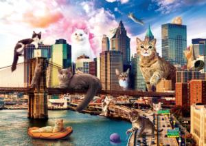 Cats In New York Whimsical Jigsaw Puzzle By Trefl