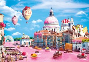 Funny Cities - Sweets In Venice - Scratch and Dent Dessert & Sweets Jigsaw Puzzle By Trefl