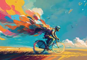 Bicycle Rider Bicycle Jigsaw Puzzle By Trefl