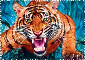 Facing A Tiger Big Cats Jigsaw Puzzle By Trefl