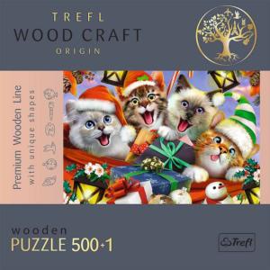 Festive Cat  Christmas Wooden Jigsaw Puzzle By Trefl