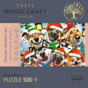 Festive Dog  Christmas Wooden Jigsaw Puzzle By Trefl