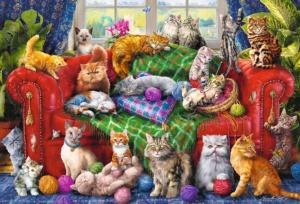 Kittens on the Sofa Around the House By Trefl