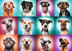 Funny Dog Portraits II Collage Jigsaw Puzzle By Trefl