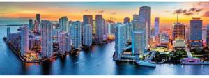 Miami After Dark Seascape / Coastal Living Panoramic Puzzle By Trefl