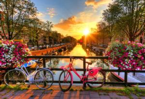 Bicycles of Amsterdam Bicycle Wooden Jigsaw Puzzle By Wooden City