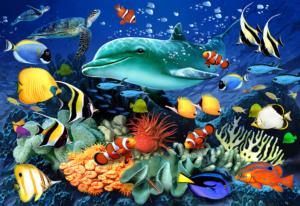 Underwater Adventures Fish Wooden Jigsaw Puzzle By HQ Kites & Designs USA, Inc.