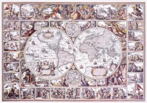 Age of Exploration Map History Wooden Jigsaw Puzzle By Wooden City