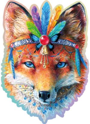 Mystic Fox Cultural Art Wooden Jigsaw Puzzle By Wooden City