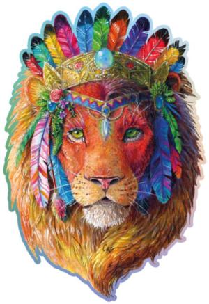 Mystic Lion Big Cats Wooden Jigsaw Puzzle By Wooden City