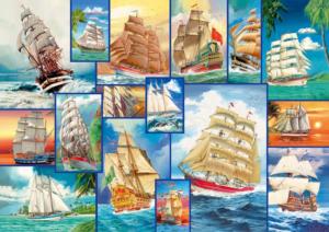 Sailing Ships Beach & Ocean Wooden Jigsaw Puzzle By Wooden City
