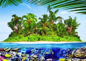 Exotic Treasure Island Beach & Ocean Wooden Jigsaw Puzzle By Wooden City