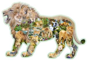 Lion Roar Safari Animals Wooden Jigsaw Puzzle By Wooden City