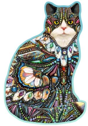 The Jeweled Cat Cultural Art Wooden Jigsaw Puzzle By Wooden City