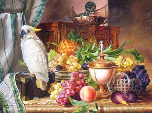 Still Life With Fruit and a Cockatoo Food and Drink Jigsaw Puzzle By Castorland