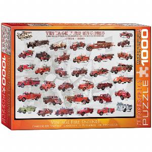 Vintage Fire Engines Pattern & Geometric Jigsaw Puzzle By Eurographics