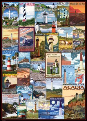 Lighthouses - Scratch and Dent Collage Impossible Puzzle By Eurographics