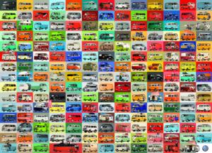 The Volkswagon Groovy Bus Collage  Pattern & Geometric Impossible Puzzle By Eurographics