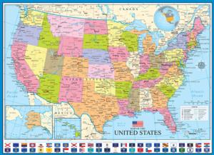 Map of the United States of America - Scratch and Dent United States Jigsaw Puzzle By Eurographics