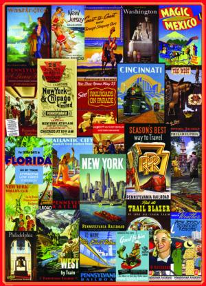 Pennsylvania Railroad Vintage Posters Collage By Eurographics