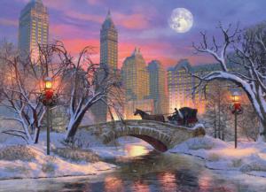 Christmas Eve in New York City Lakes & Rivers Jigsaw Puzzle By Eurographics