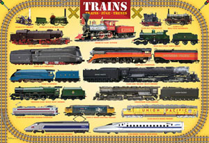 Trains Nostalgic & Retro Children's Puzzles By Eurographics