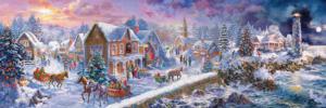 Holiday at the Seaside - Scratch and Dent Christmas Panoramic Puzzle By Eurographics