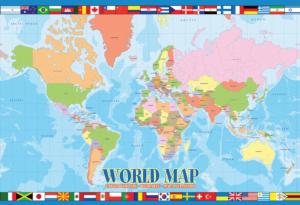 World Map Maps / Geography Children's Puzzles By Eurographics