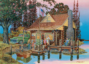 Grandpa's Cabin Cabin & Cottage Panoramic Puzzle By MasterPieces