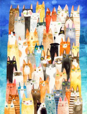 Colorful Cats Twist Puzzle Cats Altered Images By PuzzleTwist