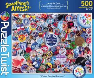 Winter Carnival Buttons Pattern / Assortment Jigsaw Puzzle By PuzzleTwist
