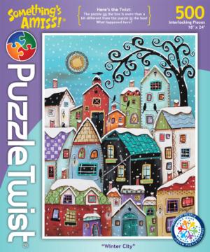 Winter City Twist Puzzle Winter Altered Images By PuzzleTwist