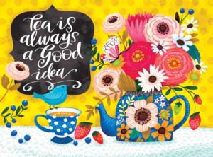 Springtime Tea Quotes & Inspirational Jigsaw Puzzle By RoseArt