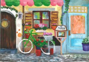Market Day Bicycle Jigsaw Puzzle By Playful Pastimes