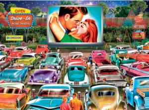 Back To The Past - Drive In Date Night Nostalgic & Retro Jigsaw Puzzle By RoseArt