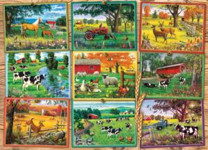 Postcards from the Farm Collage Jigsaw Puzzle By Cobble Hill