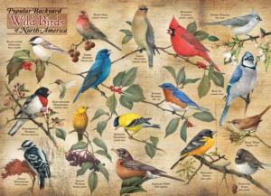 Popular Backyard Wild Birds of N.A. Birds Jigsaw Puzzle By Cobble Hill