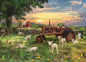 Field at Sunrise  Farm Animal Jigsaw Puzzle By Cobble Hill
