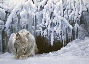 Dozing Lynx Snow Jigsaw Puzzle By Cobble Hill