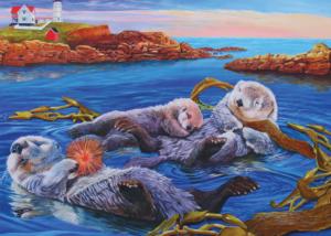 Sea Otter Family Under The Sea Family Pieces By Cobble Hill