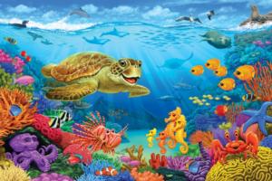 Ocean Reef Reptile & Amphibian Children's Puzzles By Cobble Hill