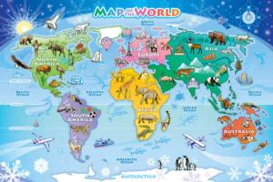 World Map Maps & Geography Children's Puzzles By Cobble Hill