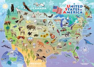USA Map United States Children's Puzzles By Cobble Hill