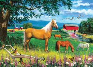 Horses in the Field Horse Children's Puzzles By Cobble Hill