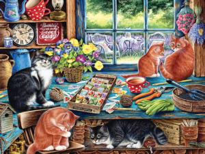 Cats Retreat Garden Jigsaw Puzzle By Jack Pine