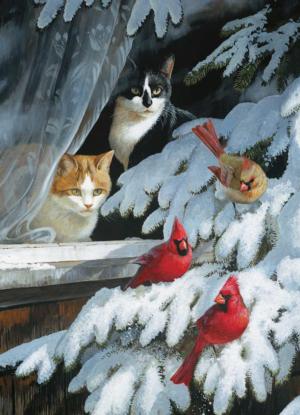 Bird Watchers (Small Box) Winter Jigsaw Puzzle By Jack Pine